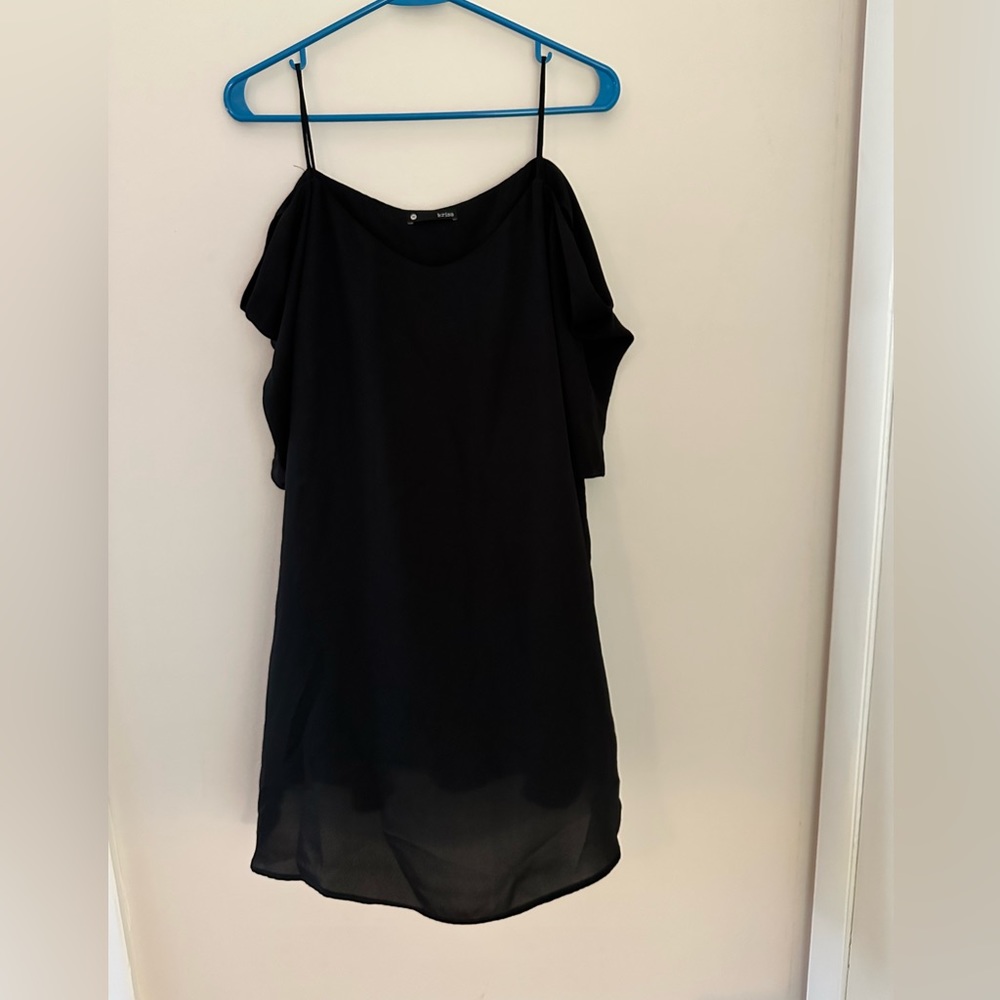 Fully lined, cold shoulder/off shoulder mini dress